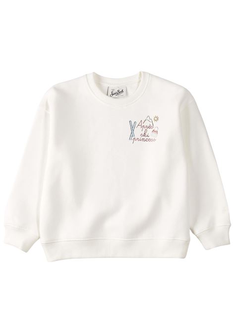 White cotton sweatshirt for girls MC2 SAINT BARTH | BRN0002/MOBIANCO
